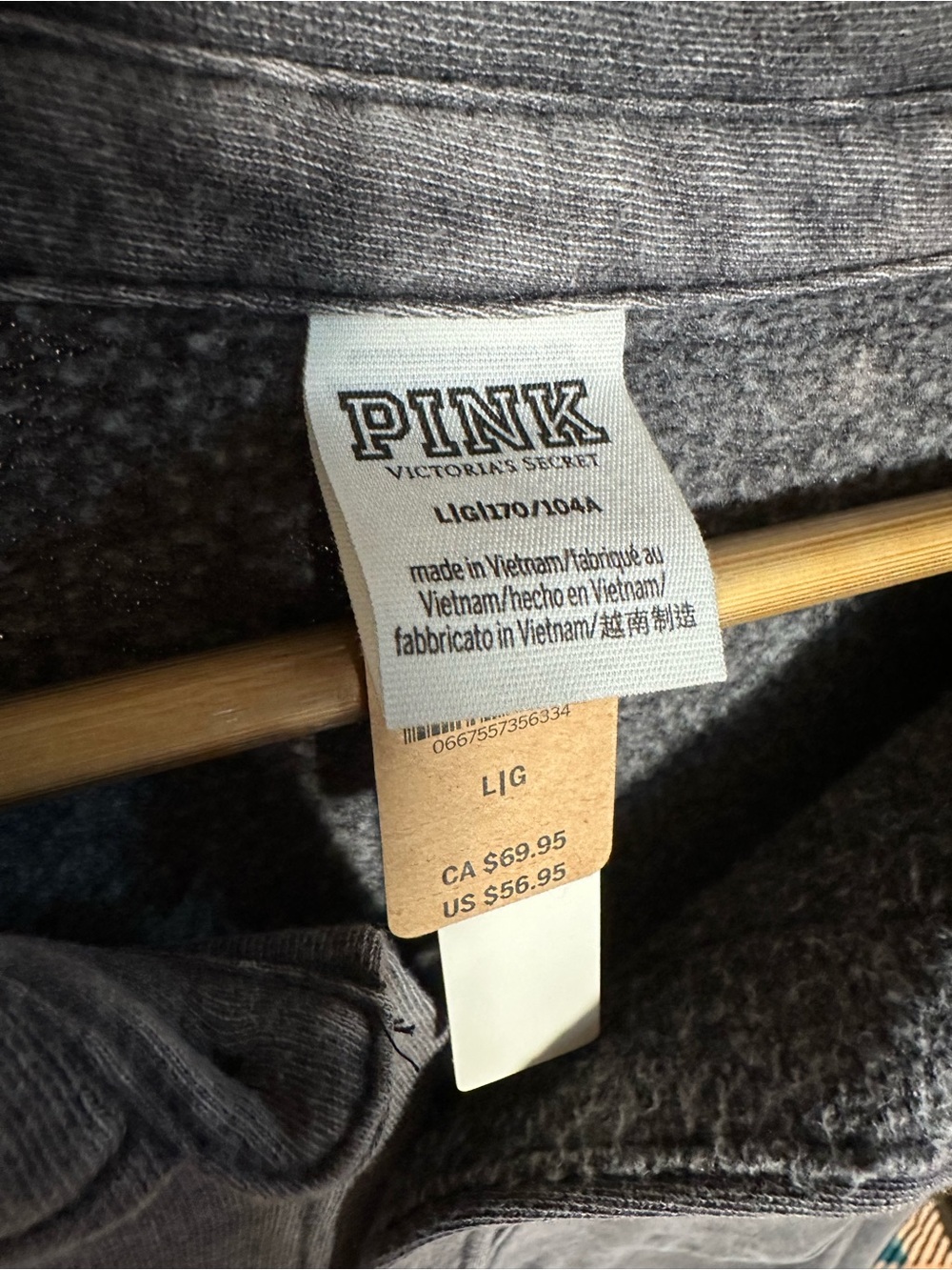 PINK Victoria's Secret Heather Gray Shacket Jacket Button Up Sweatshirt - Picture 4 of 5